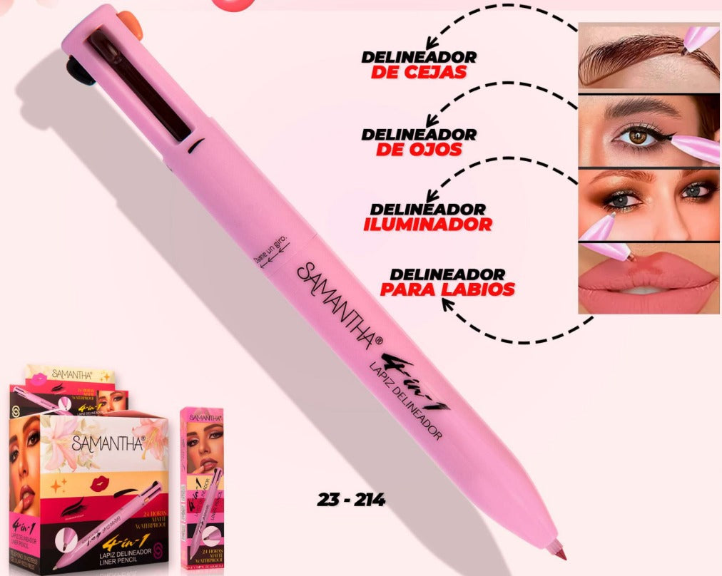 ✨ Lápiz de Maquillaje 4 en 1 – ¡Todo lo que necesitas en un solo producto!